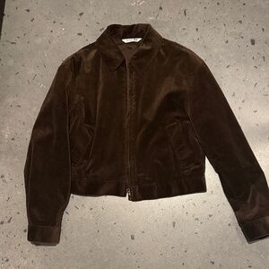 Uniqlo brown corduroy jacket cropped size medium